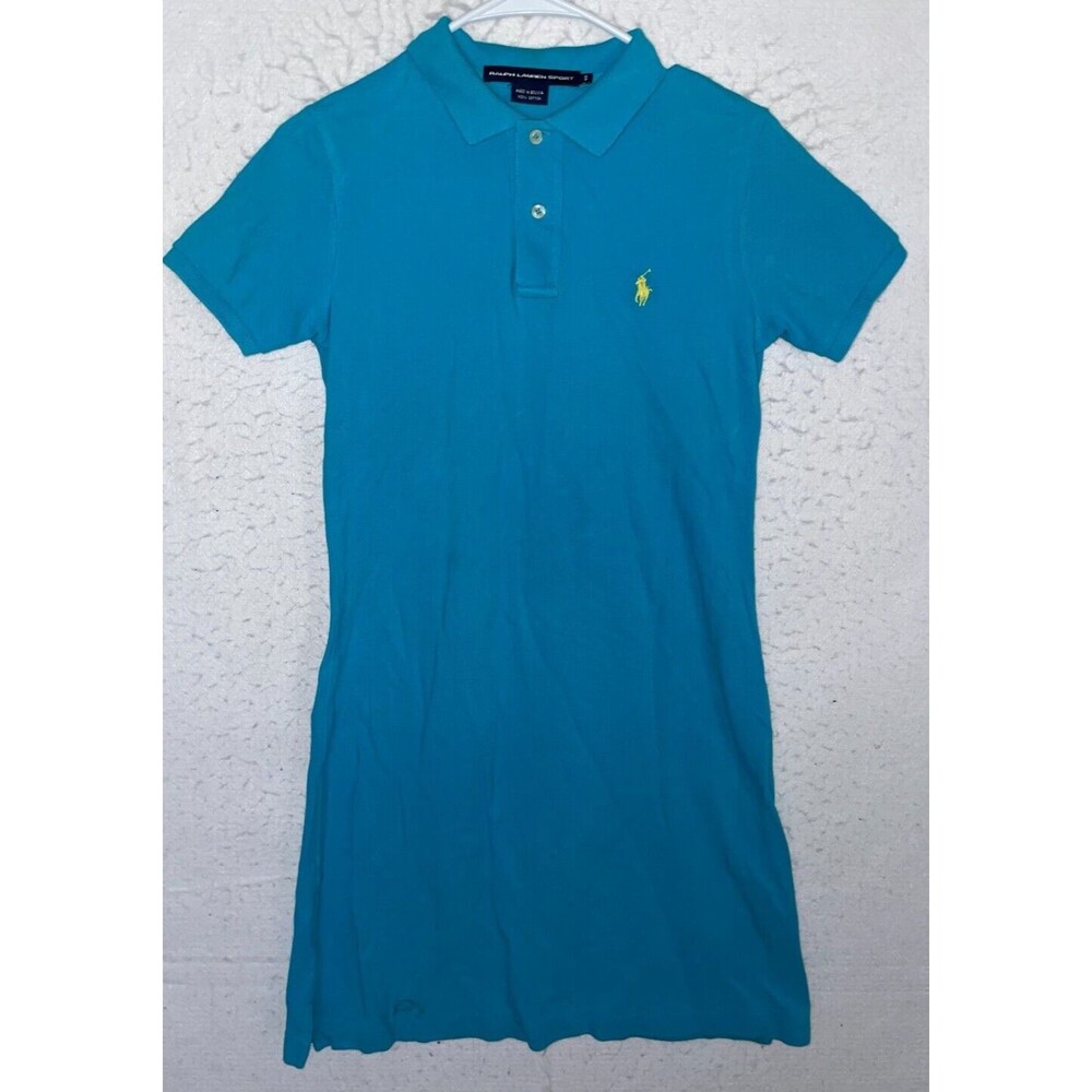 Ralph Lauren Sport Polo Dress Blue Women’s sz S 100% Cotton Knit Preppy Golf